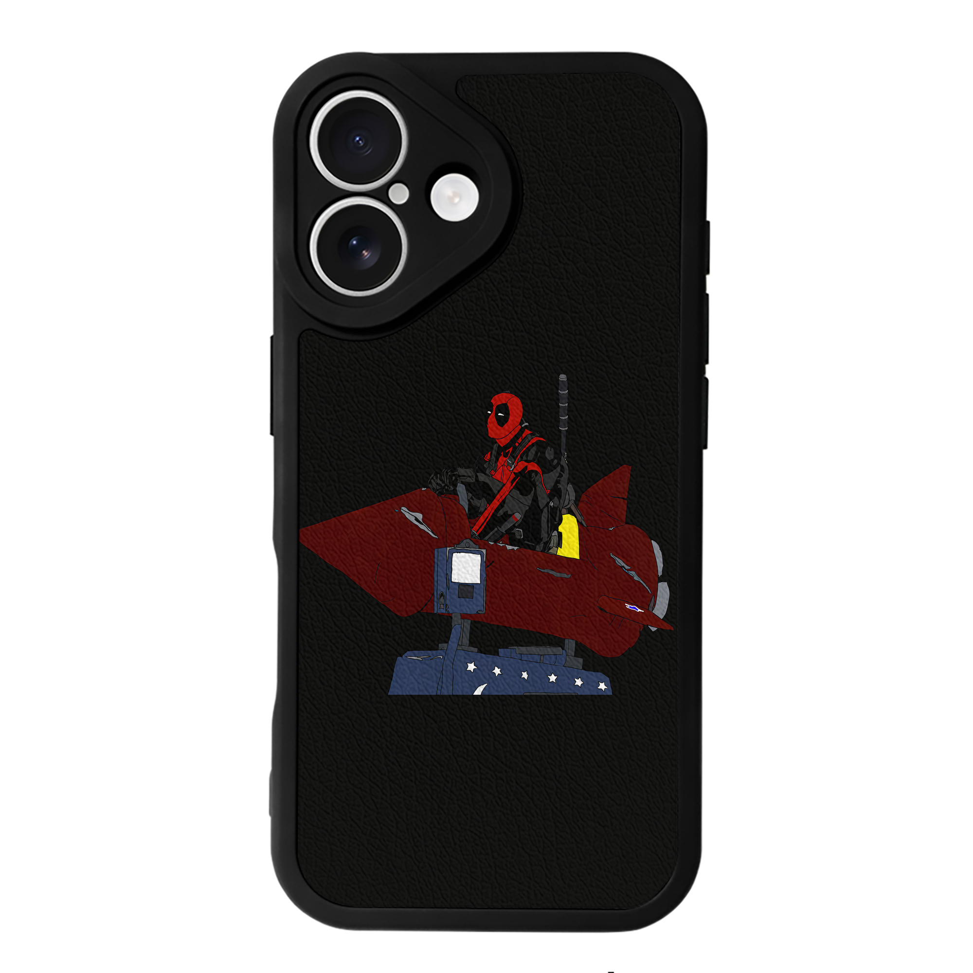 （画像用） Deadpool デッドプール 【iPhone 16シリーズ対応】シリコンスマホケース（レザー調） 材質：シリコン